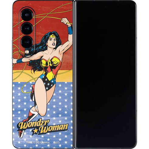 DC Comics Wonder Woman Ready to Fight Galaxy Z Fold4 5G Skin
